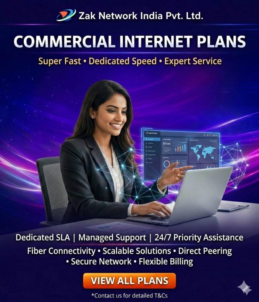 Zak Network Commercial Internet Plans Navi Mumbai